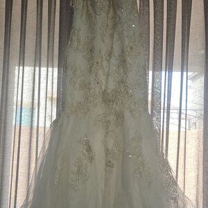 Sparkling White Wedding dress, Custom by David Bridal